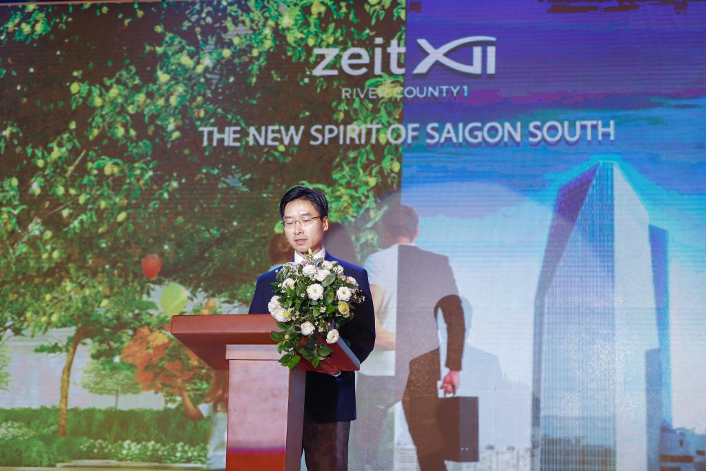 Ông Cho Sung Yol – Đại diện chủ đầu tư VGSI phát biểu tại lễ giới thiệu dự án ZEITGEIST phân khu 1.1 zeit RIVER COUNTY 1